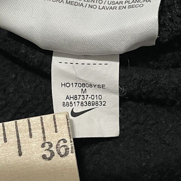 VTG Nike Sweatshirt Mens Medium Black Galaxy Overprint Just Do It Y2K Skateboard - Picture 7 of 11